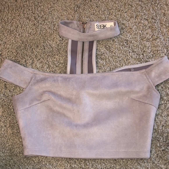 LF Tops - LF Seek the Label Suede Crop Top